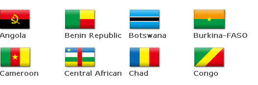 Angola BeninRepublic Botswana Burkina-FASO Cameroon CentralAfrican Chad Congo
