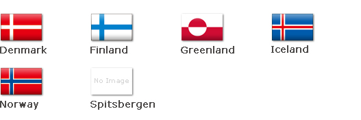 Denmark　Finland　Greenland　Iceland　Norway　Spitsbergen